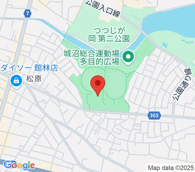 ダノン城沼アリーナの地図