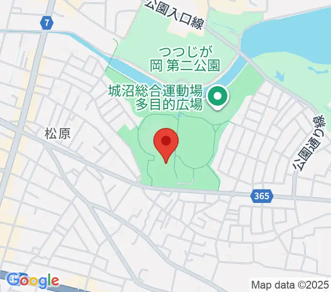 ダノン城沼アリーナの地図