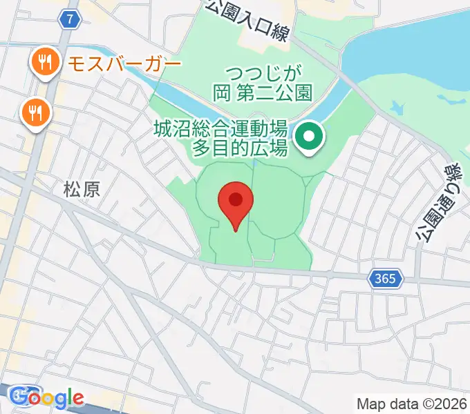 ダノン城沼アリーナの地図