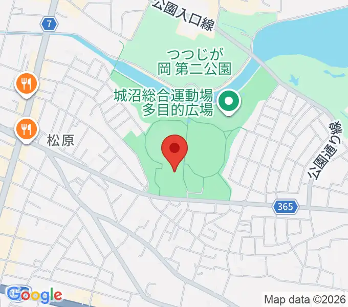 ダノン城沼アリーナの地図