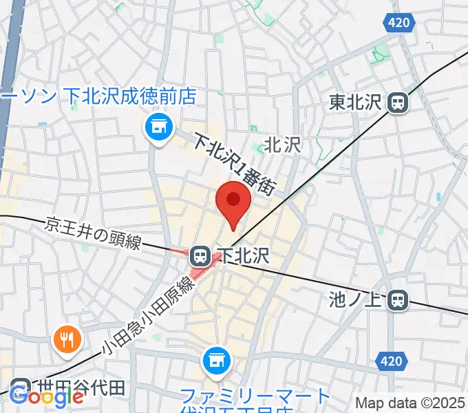 下北沢Flowers Loftの地図