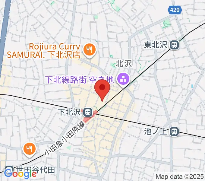 下北沢Flowers Loftの地図