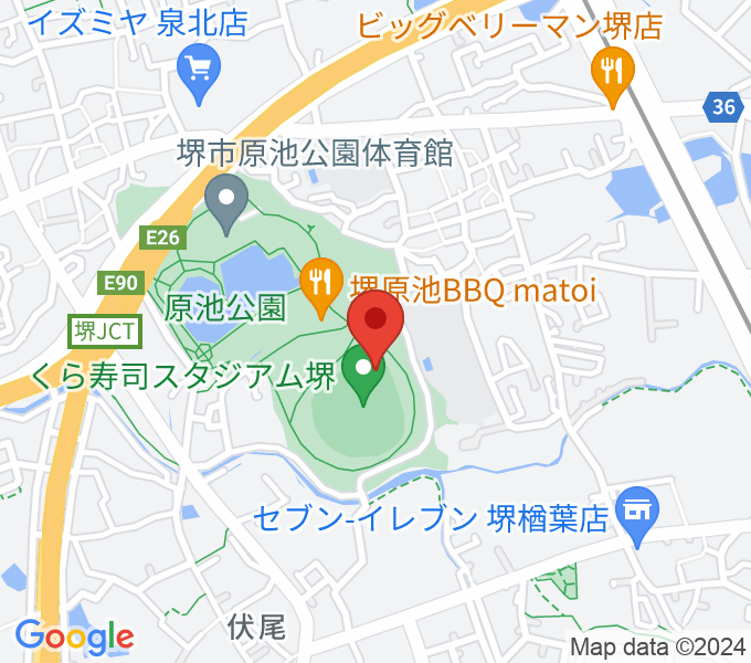 くら寿司スタジアム堺の場所