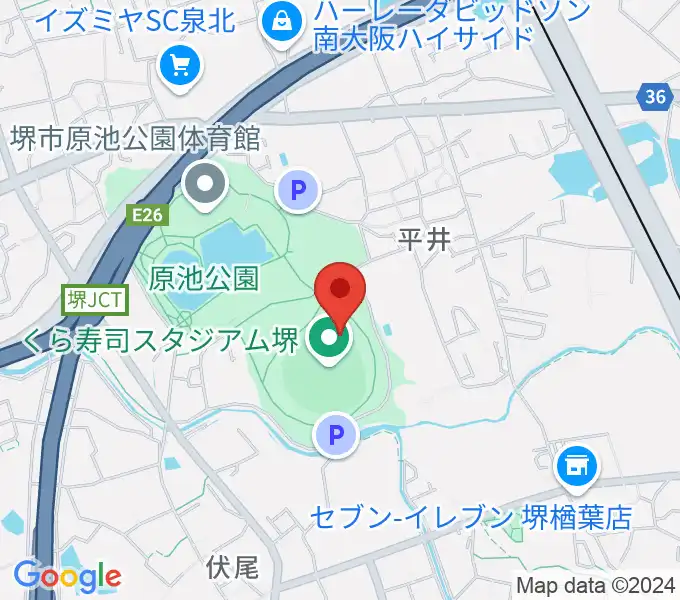 くら寿司スタジアム堺の地図