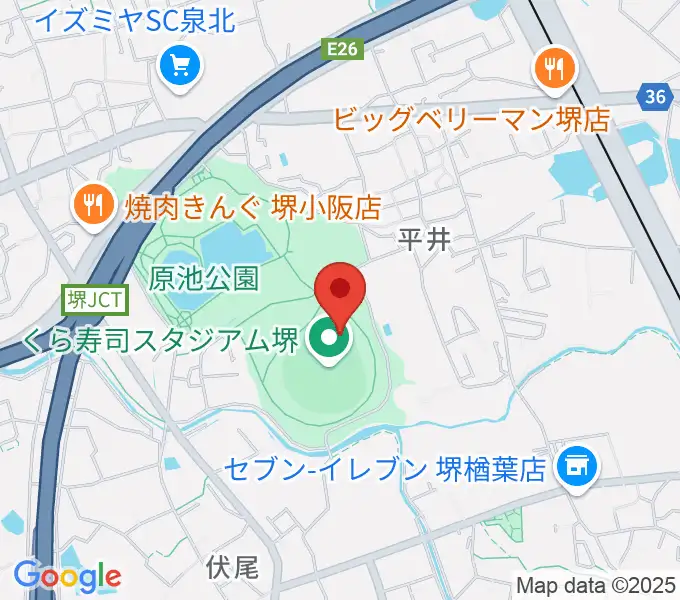 くら寿司スタジアム堺の地図