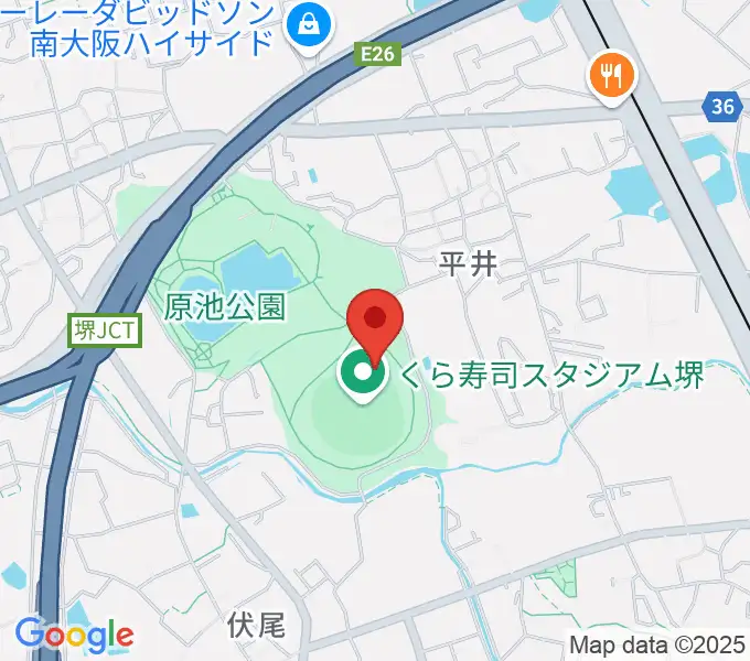 くら寿司スタジアム堺の地図