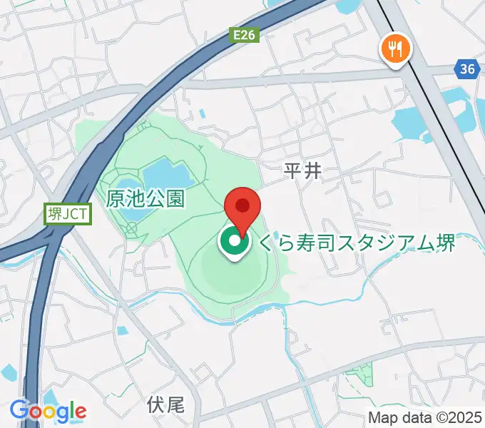 くら寿司スタジアム堺の地図