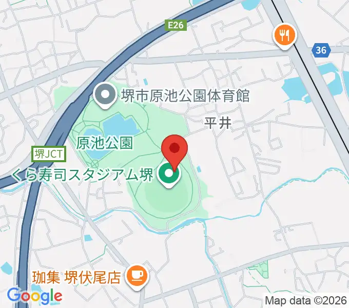くら寿司スタジアム堺の地図