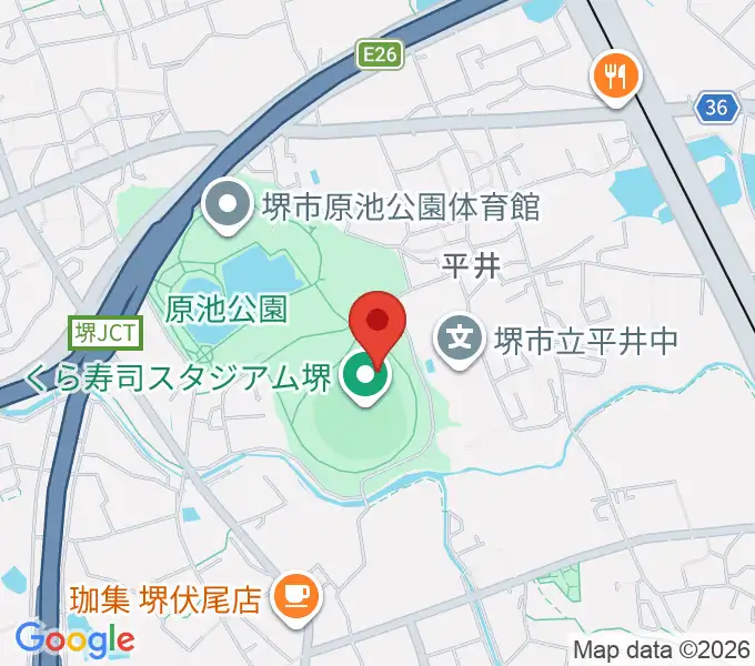 くら寿司スタジアム堺の地図
