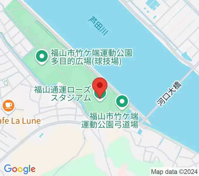 福山通運ローズスタジアムの地図