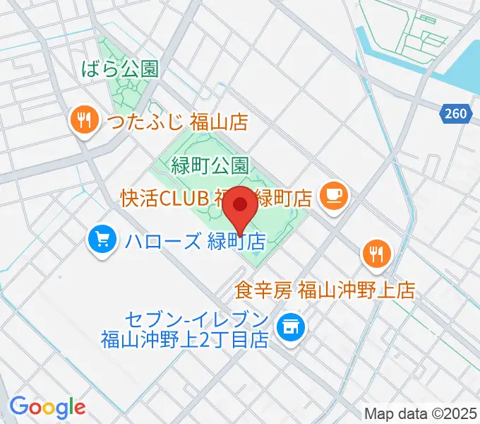 福山通運ローズアリーナの地図