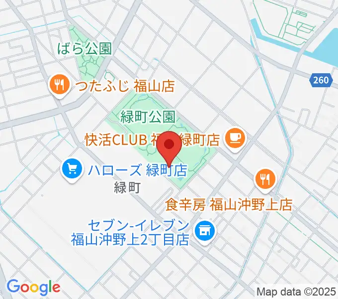 福山通運ローズアリーナの地図