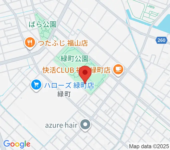 福山通運ローズアリーナの地図