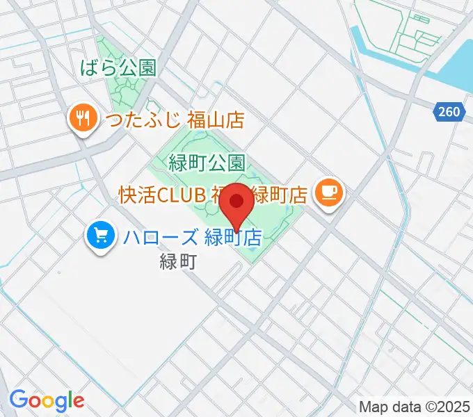 福山通運ローズアリーナの地図