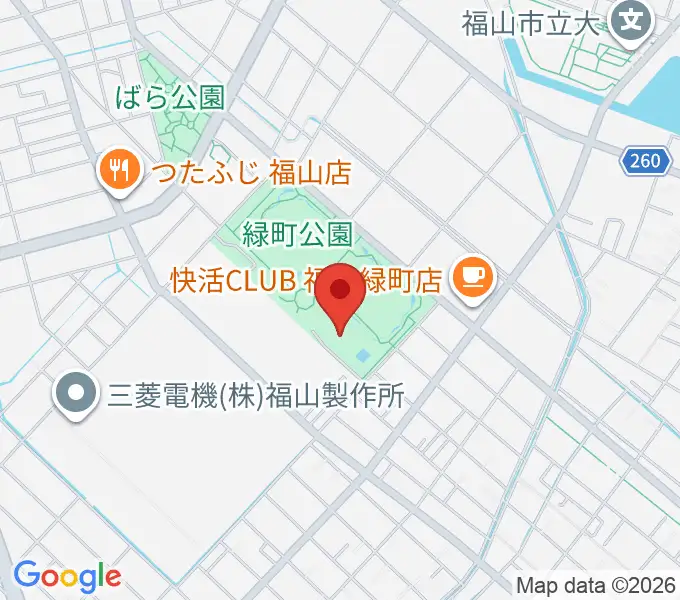福山通運ローズアリーナの地図