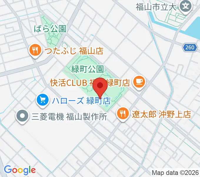 福山通運ローズアリーナの地図