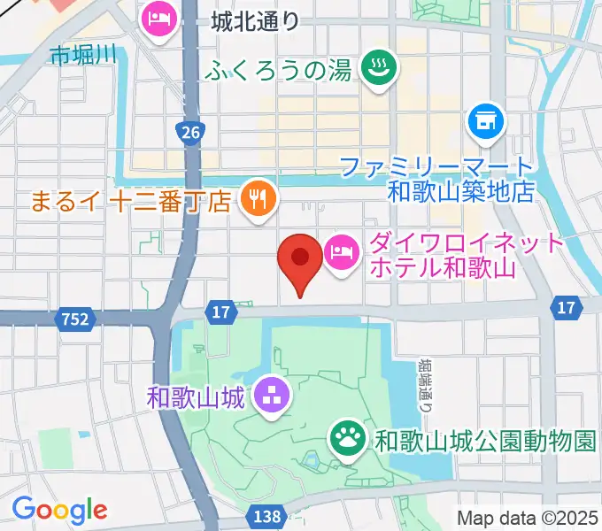 和歌山城ホールの地図