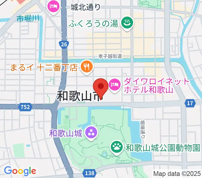 和歌山城ホールの地図
