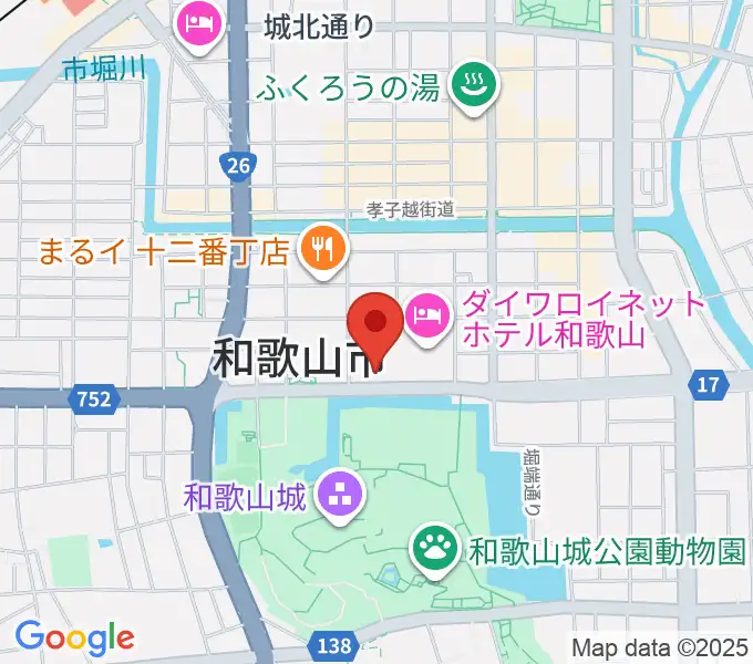 和歌山城ホールの地図