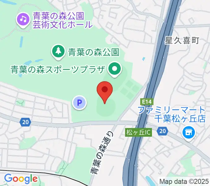 青葉の森スポーツプラザ野球場の地図
