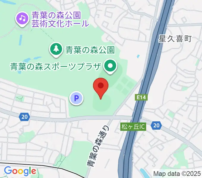 青葉の森スポーツプラザ野球場の地図