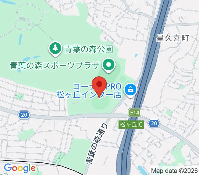 青葉の森スポーツプラザ野球場の地図