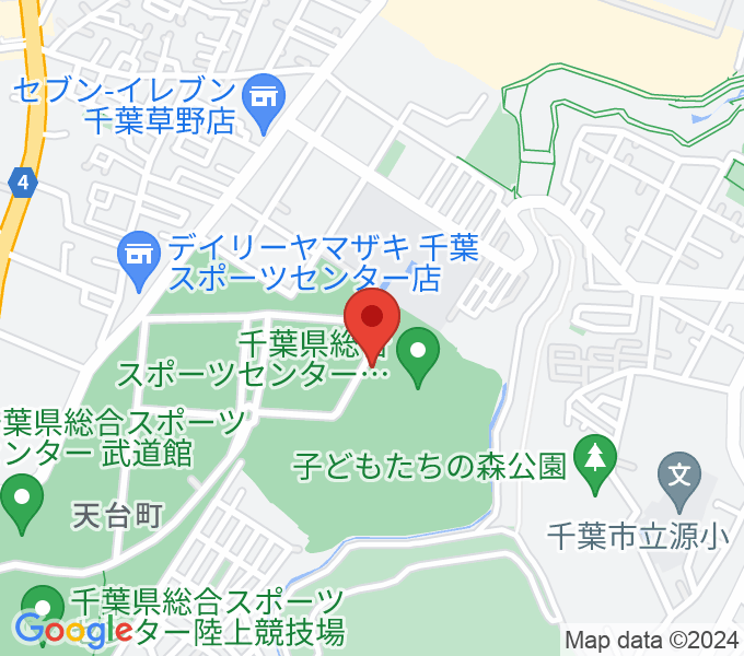 千葉県総合スポーツセンターサッカー・ラグビー場の場所
