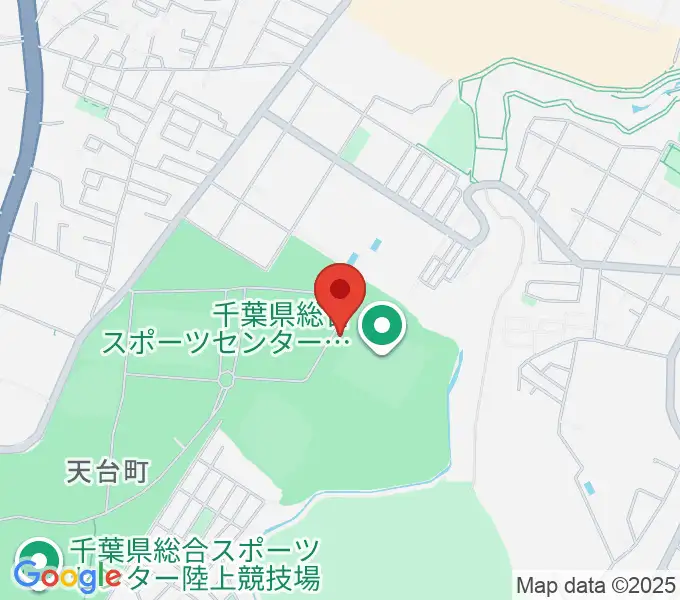 千葉県総合スポーツセンターサッカー・ラグビー場の地図