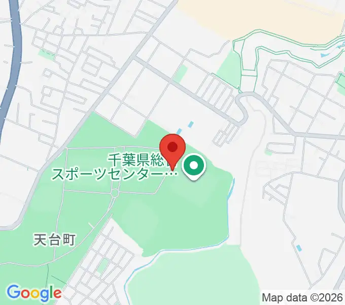 千葉県総合スポーツセンターサッカー・ラグビー場の地図