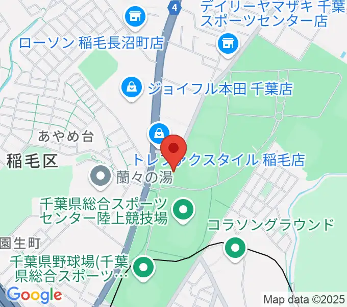 千葉県総合スポーツセンター武道館の地図