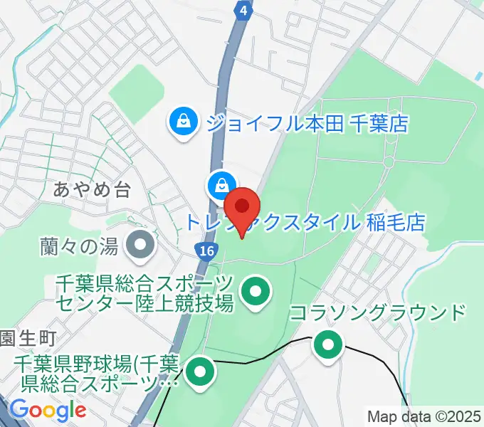 千葉県総合スポーツセンター武道館の地図