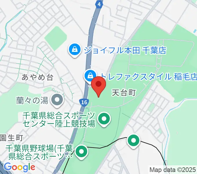 千葉県総合スポーツセンター武道館の地図