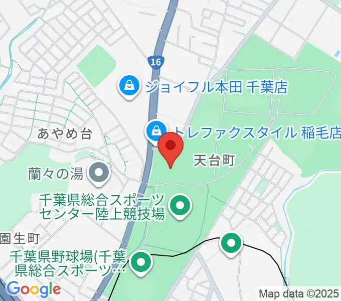 千葉県総合スポーツセンター武道館の地図