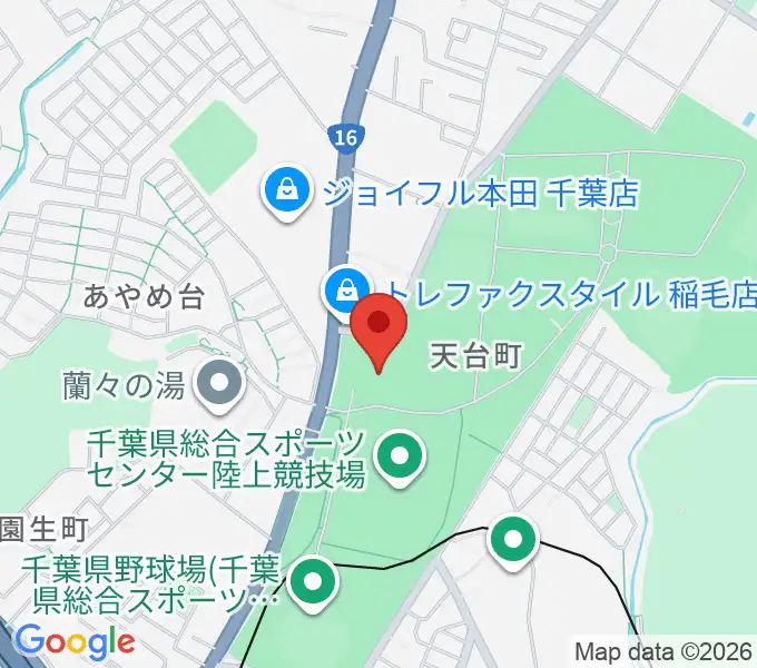 千葉県総合スポーツセンター武道館の地図