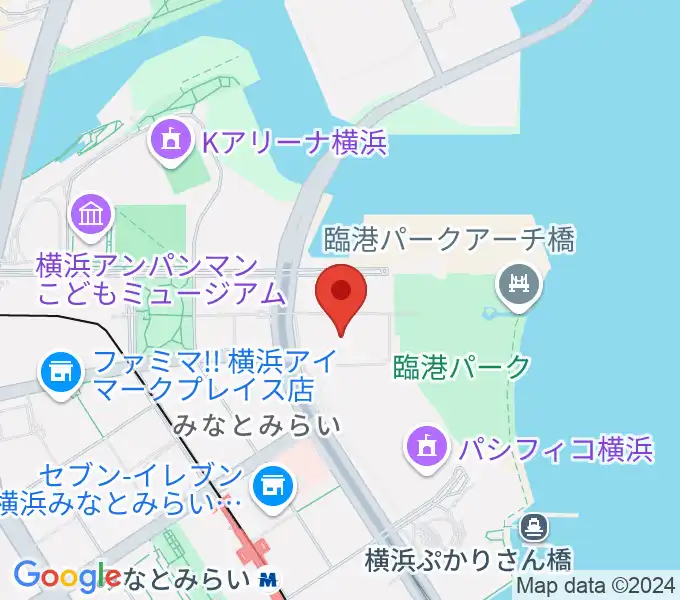 パシフィコ横浜ノースの地図