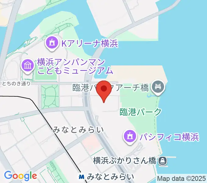 パシフィコ横浜ノースの地図
