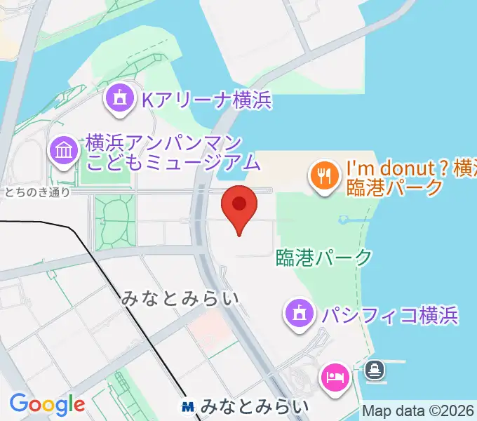 パシフィコ横浜ノースの地図