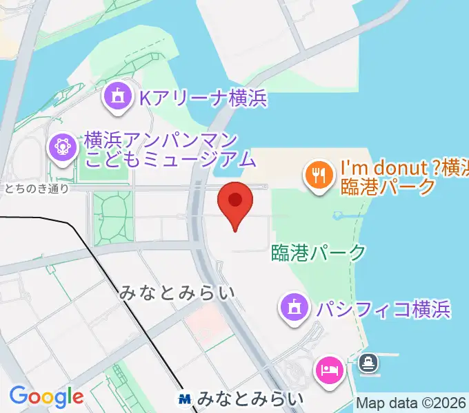 パシフィコ横浜ノースの地図
