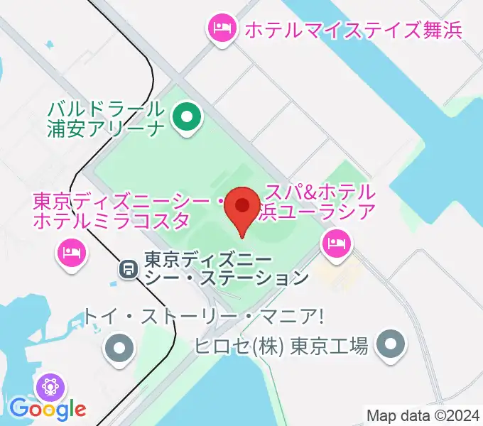 ブリオベッカ浦安競技場の地図