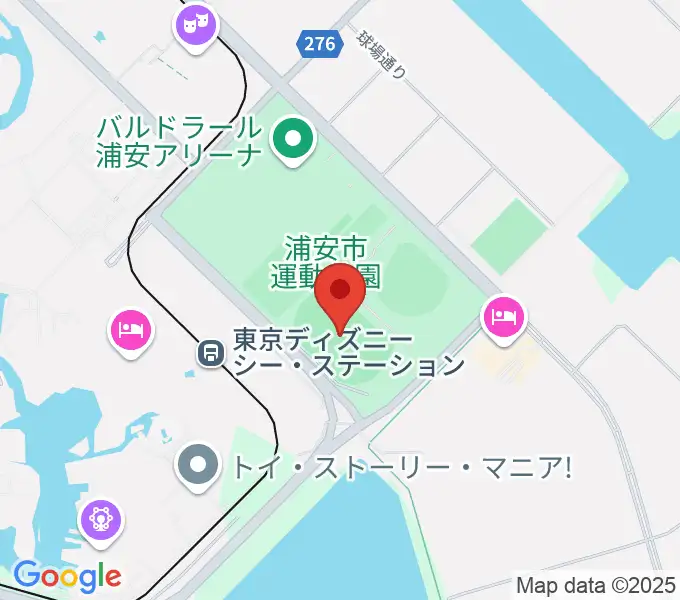 ブリオベッカ浦安競技場の地図