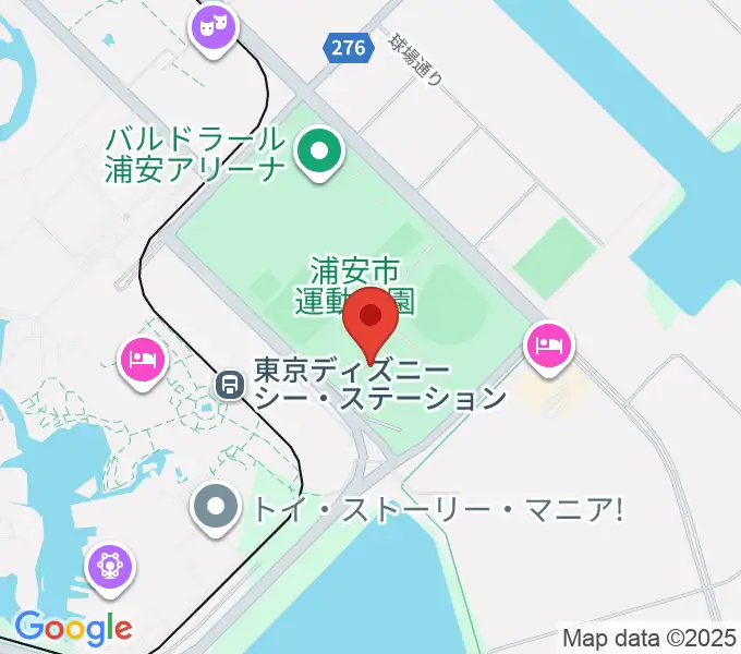 ブリオベッカ浦安競技場の地図