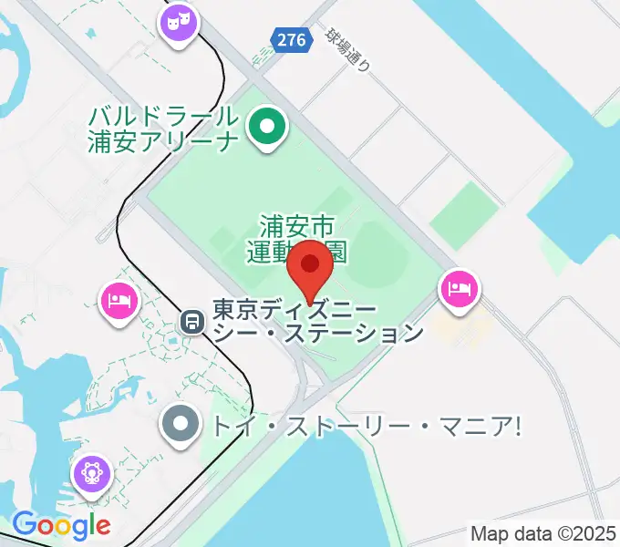 ブリオベッカ浦安競技場の地図