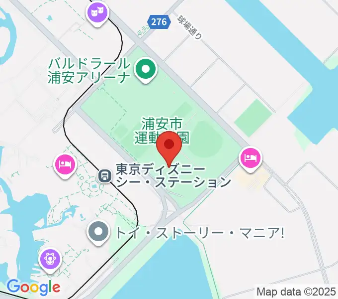 ブリオベッカ浦安競技場の地図