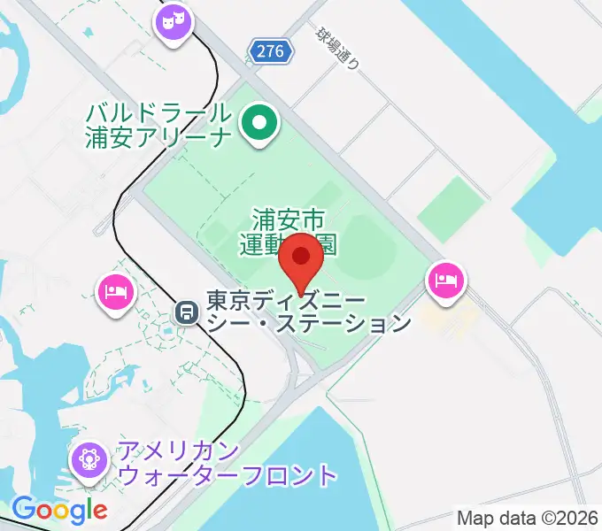 ブリオベッカ浦安競技場の地図