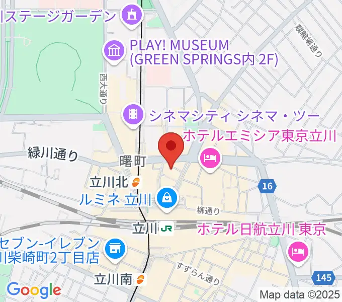 島村楽器 立川店の地図