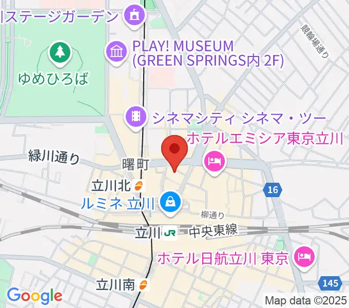 島村楽器 立川店の地図