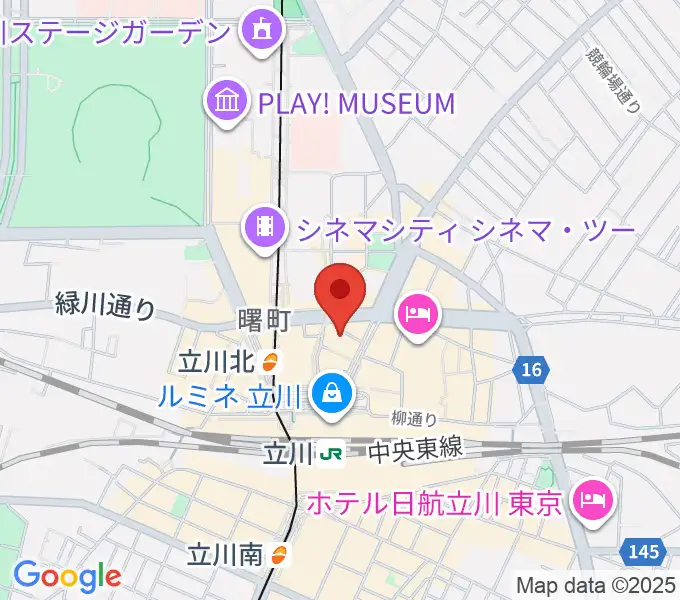 島村楽器 立川店の地図