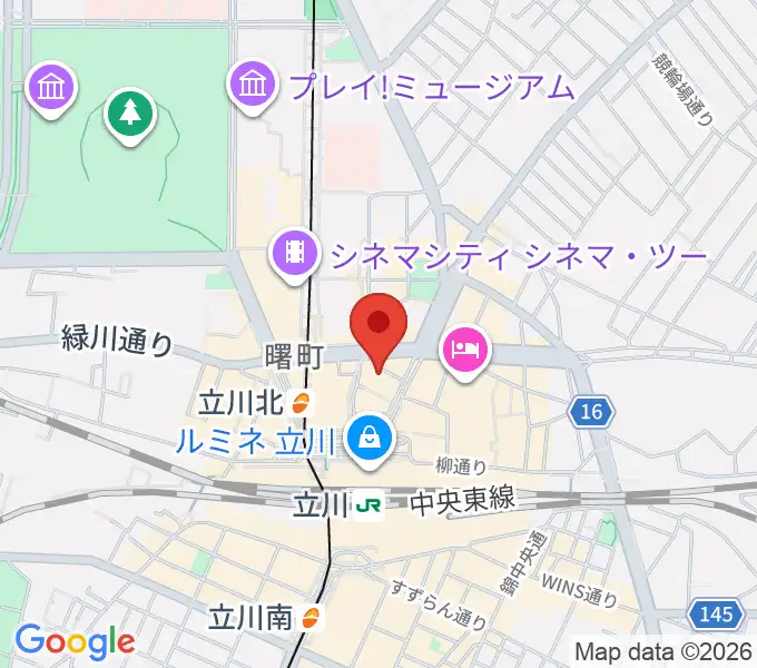 島村楽器 立川店の地図