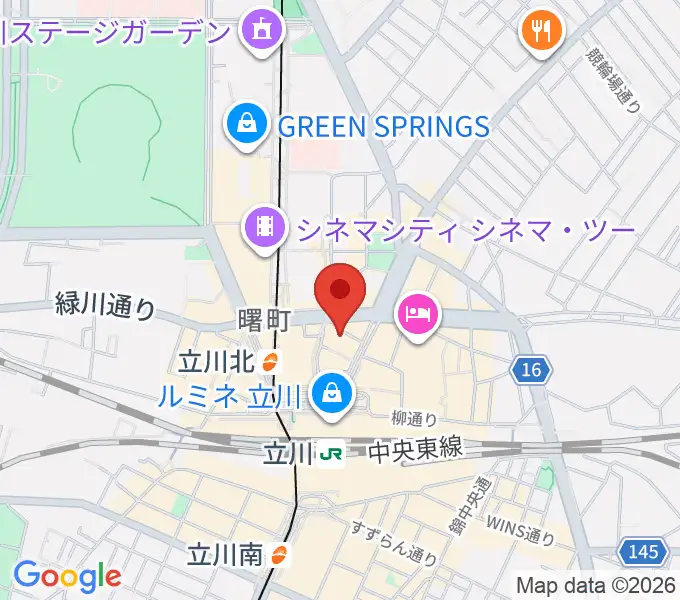 島村楽器 立川店の地図