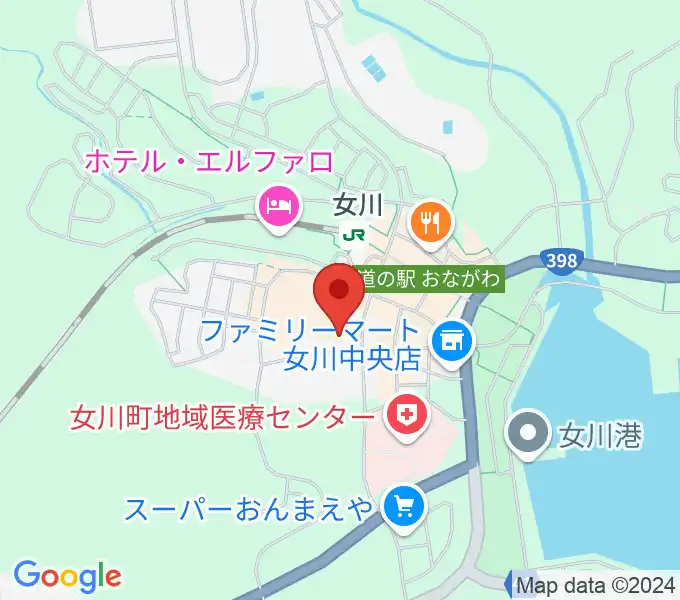 女川町生涯学習センターホールの地図